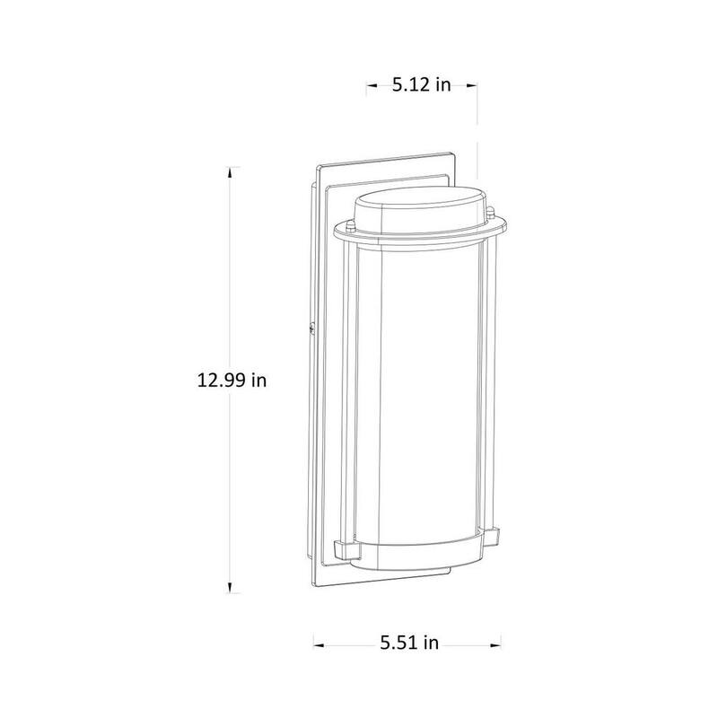 LUTEC Linterna de Pared Sconce Integrada para Exteriores con LED Integrado en Blanco Newport Costa - 5185903331