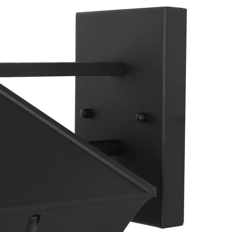 Iluminación de generación Herrington 7.25 pulgadas W 1-Luz Lámpara de pared de linterna exterior negra de 11.75 pulgadas - 88132-12