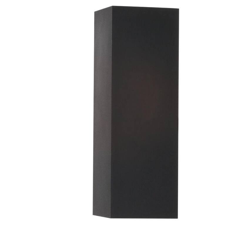 Lámpara de pared moderna negra cuadrada de 6" con dos luces de Progress Lighting para espacios exteriores con salida de luz hacia arriba y hacia abajo - P5644-31