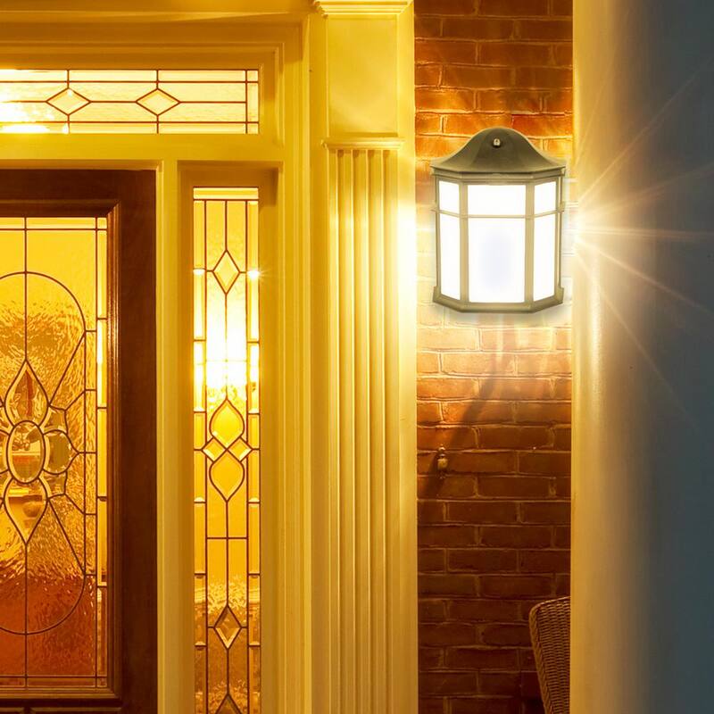 Lámpara de pared para exterior Maxxima de 1 luz en negro con sensor de anochecer a amanecer - MEL-23100W