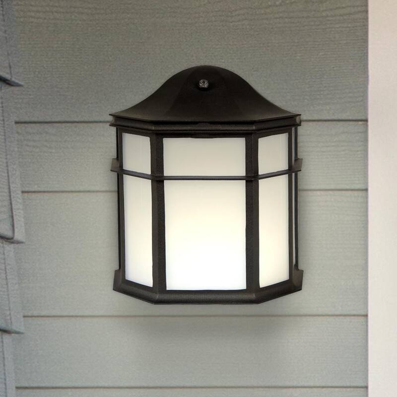 Lámpara de pared para exterior Maxxima de 1 luz en negro con sensor de anochecer a amanecer - MEL-23100W