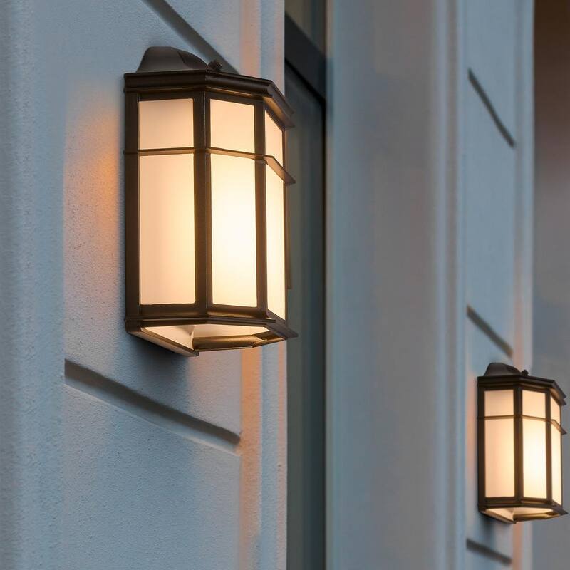 Lámpara de pared para exterior Maxxima de 1 luz en negro con sensor de anochecer a amanecer - MEL-23100W