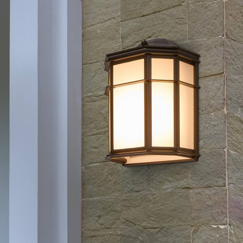 Lámpara de pared para exterior Maxxima de 1 luz en negro con sensor de anochecer a amanecer - MEL-23100W