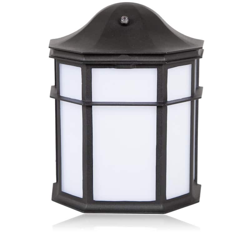 Lámpara de pared para exterior Maxxima de 1 luz en negro con sensor de anochecer a amanecer - MEL-23100W