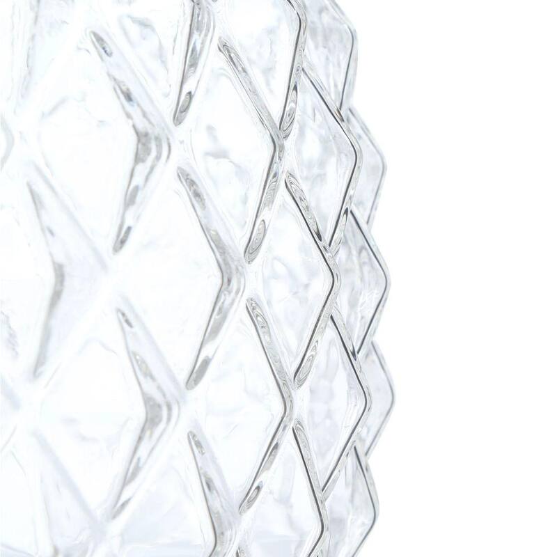 Lámpara de pared exterior para cochera Monteaux Lighting de 3 luces con diseño de piña en bronce y cristal estampado - BL0121113-3-M