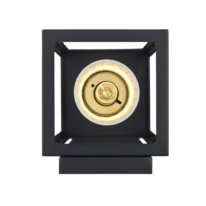 Colección de Decoradores de Hogar Aberdeen 18.75 pulg. 1 Luz Aplique de Pared Exterior Negro con Pantallas Exteriores Claras e Interiores de Cristal Esmerilado - 51462 BK