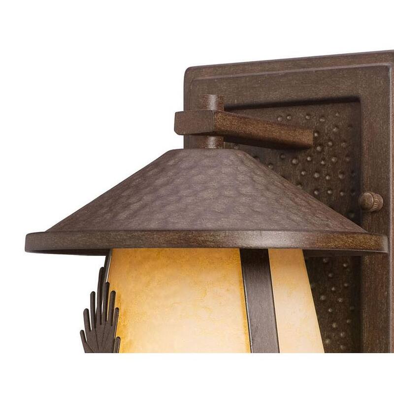 Colección de Decoradores del Hogar Lodge 9 pulgadas 1-Luz Linterna de montaje en pared para exterior en abeto envejecido - 13281