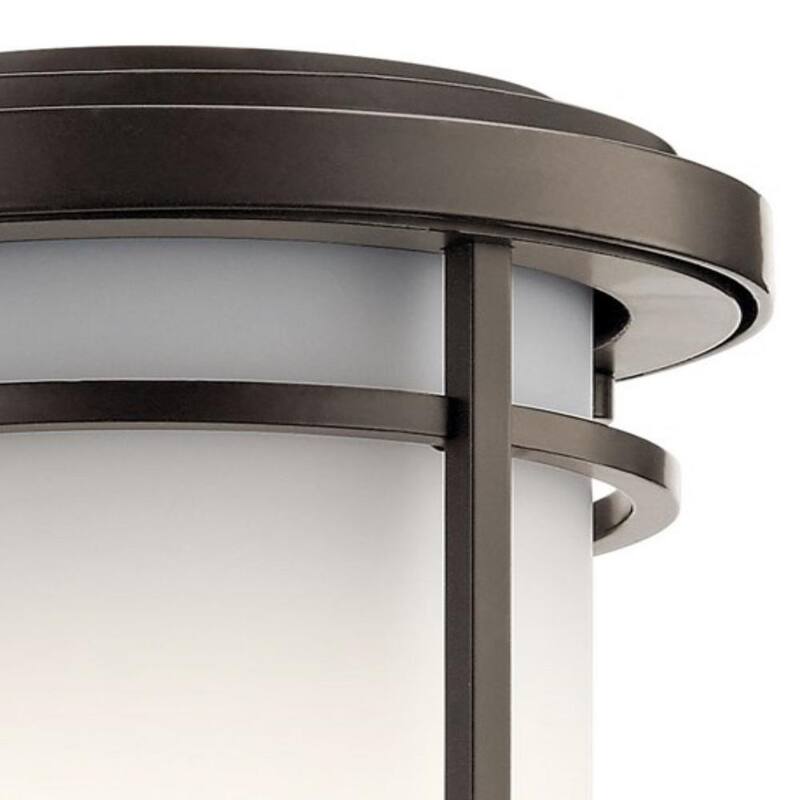 KICHLER Toman 10.25 pulgadas 1-Luz Linterna de Pared con No Incluye Bombillas (1-Pack) - Bronce Antiguo para Exteriores de Cableado Duro - 49686OZ
