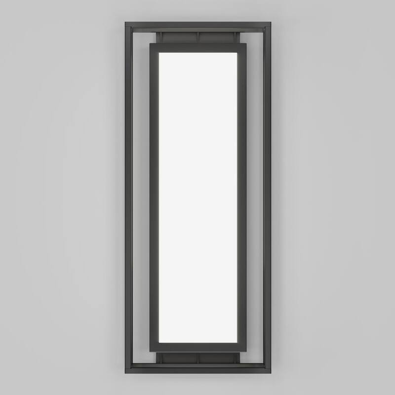 Linterna de Pared de Gran Tamaño Moderna Negra Fantasma Artika con LED Integrado para Exteriores, Conexión Dura para Garaje y Porche - OUT-GH-MB10