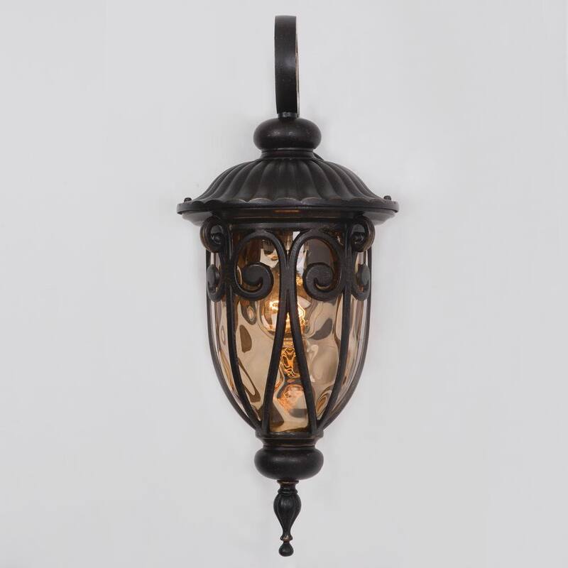 Linterna de pared para exteriores Yosemite Home Decor Viviana Collection de 1 luz en color bronce aceitado - 519SDIORB