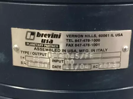 Brevini USA Planetary Gearbox ET 3045/FE