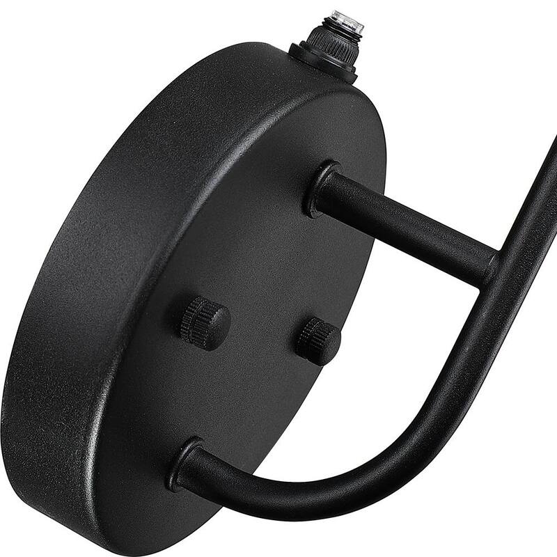 Lámpara de pared exterior negra TRUE FINE 8 en 1 con sensor de luz al anochecer y al amanecer, juego de 2 luces de granero - 130022-2PK