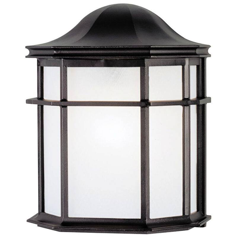 Farol de montaje en pared para exteriores Westinghouse de un solo foco en negro texturizado - 6689800