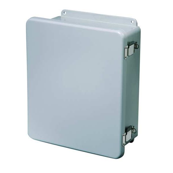 Wiegmann Fiberglass Electrical Enclosures, 9.73 in H, 3.98 in D, 8 in W, NEMA 12, 4X, 6P, Hinged - HW-J100804CHQR