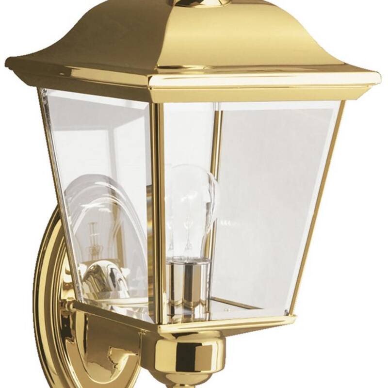 KICHLER Bay Shore 15.5 in. 1-Light Polished Brass Outdoor Hardwired Wall Lantern Sconce with No Bulbs Included (1-Pack) - 9712PB
Traducción: KICHLER Bay Shore 15.5 in. 1 luz Linterna de pared para exteriores en latón pulido con cableado duro y sin focos incluidos (paquete de 1) - 9712PB