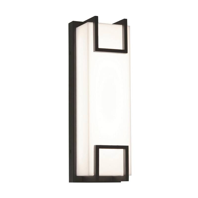 Lámpara de pared para exteriores AFX Beaumont de 14 pulgadas en bronce texturizado con LED integrado - BMW5171800L30MVBZ