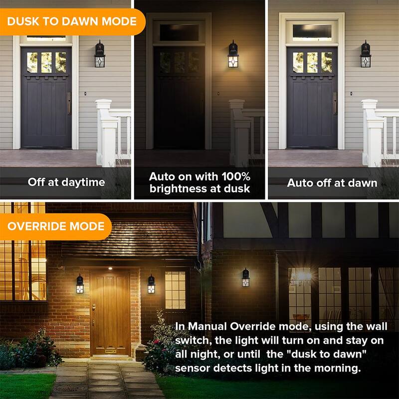 Lámpara de pared exterior con sensor de movimiento color bronce LUTEC de 1 luz - 5164202213