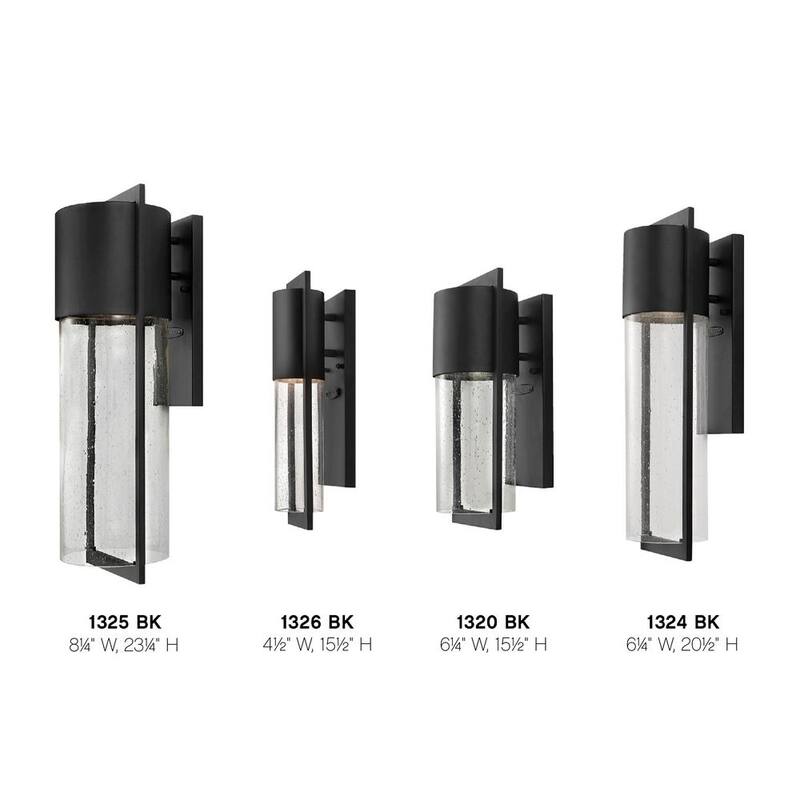 HINKLEY Linterna de Montaje en Pared para Exterior de Tamaño Mediano Hinkley Shelter, Negro - 1324BK