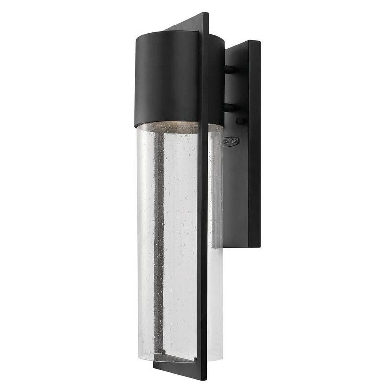 HINKLEY Linterna de Montaje en Pared para Exterior de Tamaño Mediano Hinkley Shelter, Negro - 1324BK