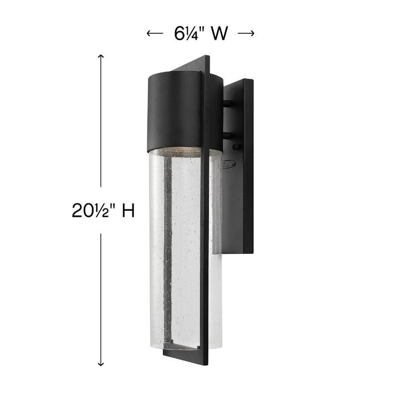 HINKLEY Linterna de Montaje en Pared para Exterior de Tamaño Mediano Hinkley Shelter, Negro - 1324BK