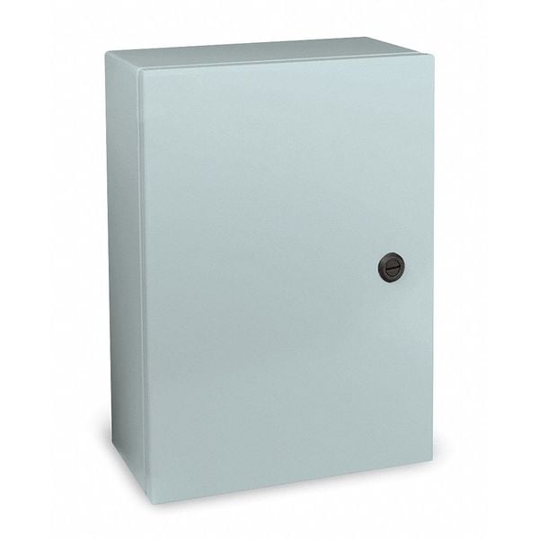 Wiegmann Carbon Steel Electrical Enclosures, 20 in H, 8 in D, 20 in W, NEMA 4, 12, Hinged - N412202008C
