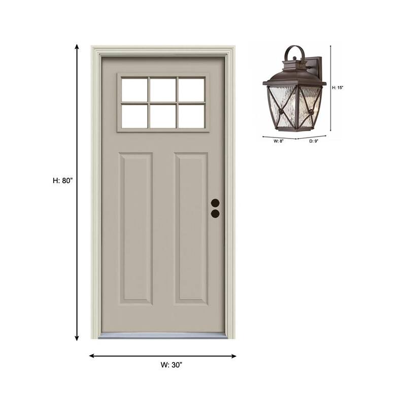 Colección de Decoradores para el Hogar Springbrook 15 pulgadas Rústico 1 Luz Aplique de pared de voltaje de línea para exteriores sin bombilla incluida - HB7087-314