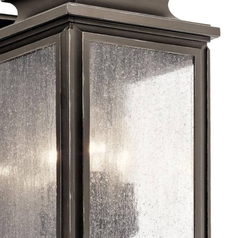 KICHLER Wiscombe Park 3-Luz Antorcha de Pared al Aire Libre de Bronce Antiguo con Cableado Duro Sin Bombillas Incluidas (Paquete de 1) - 49502OZ