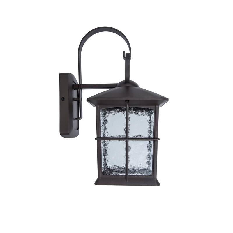 Colección de decoración para el hogar, Lámpara de pared para exteriores de bronce con vidrio de agua - 5275001.
