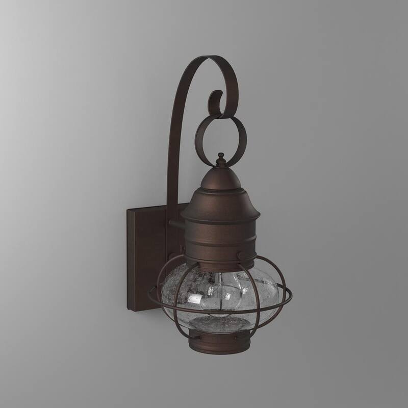 Lámpara de pared para exteriores Designers Fountain Nantucket 14.25 pulgadas Rustique 1-Light de línea de voltaje con luz empotrada no incluida - 1751-RT
