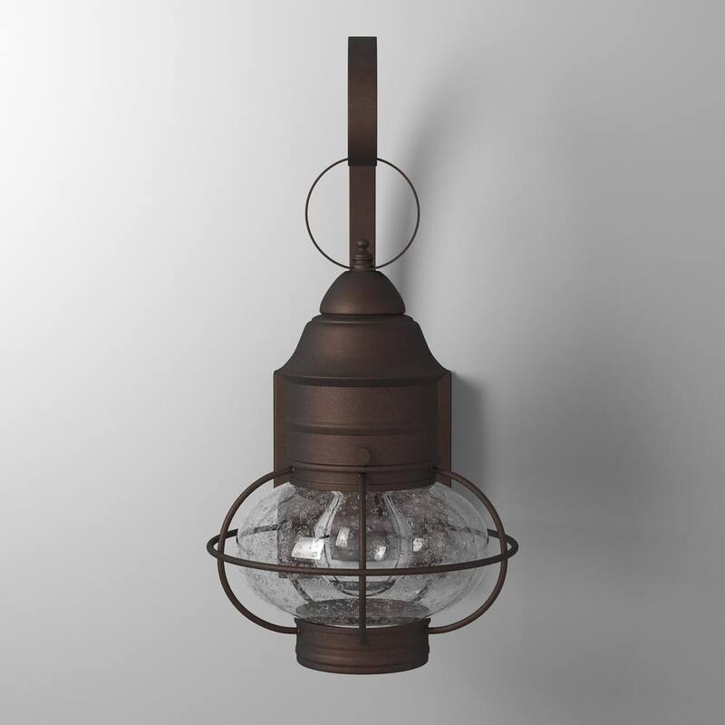Lámpara de pared para exteriores Designers Fountain Nantucket 14.25 pulgadas Rustique 1-Light de línea de voltaje con luz empotrada no incluida - 1751-RT