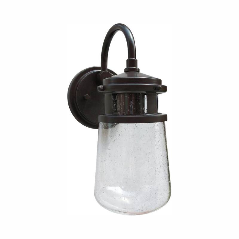 Colección de Decoradores para el Hogar Farol de Pared Exterior de Bronce Antiguo con 1 Luz de 12.3 pulgadas - EW10178ABZ-D