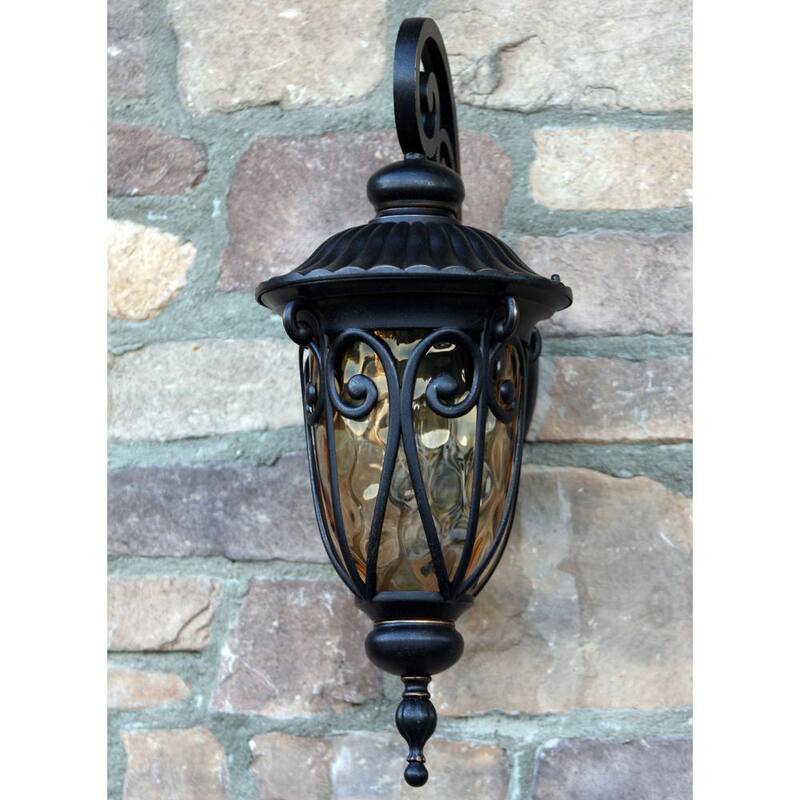 Luminaria de pared para exteriores Unbranded Hailee de 1 luz en bronce aceitado - EL591MOR