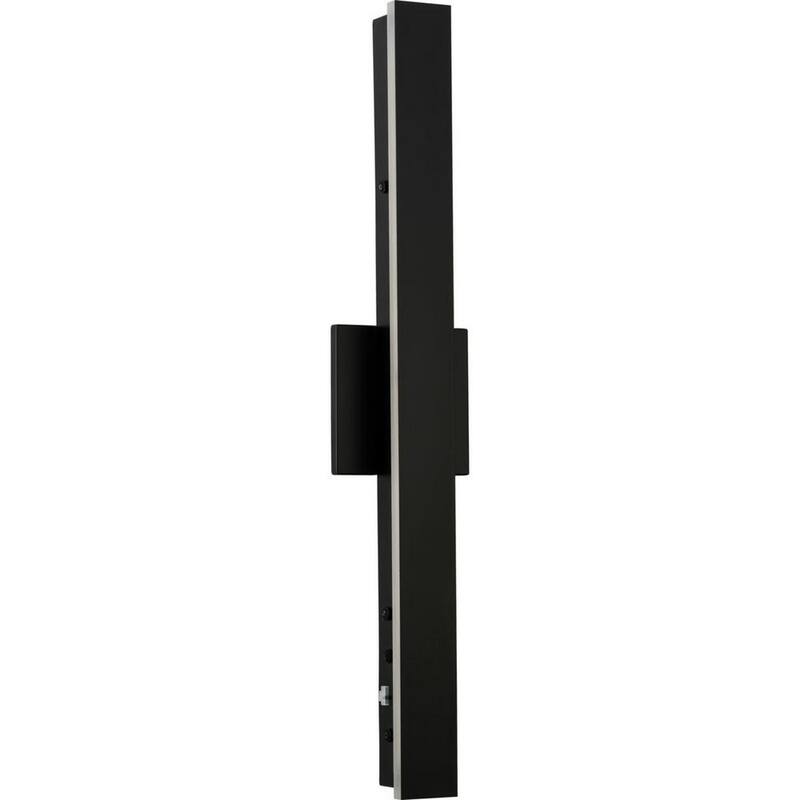 Luminaria de pared para exteriores de LED en color negro mate contemporáneo con conexión fija mediana de Progress Lighting - P560367-31M-CS
