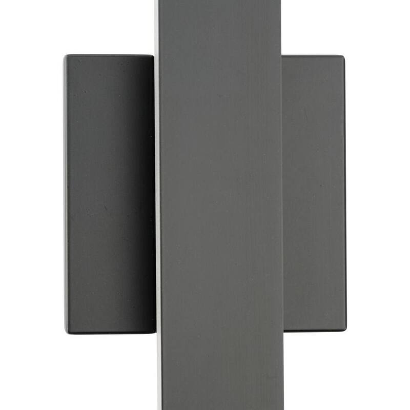 Luminaria de pared para exteriores de LED en color negro mate contemporáneo con conexión fija mediana de Progress Lighting - P560367-31M-CS