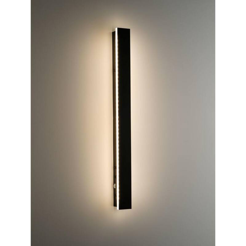 Luminaria de pared para exteriores de LED en color negro mate contemporáneo con conexión fija mediana de Progress Lighting - P560367-31M-CS