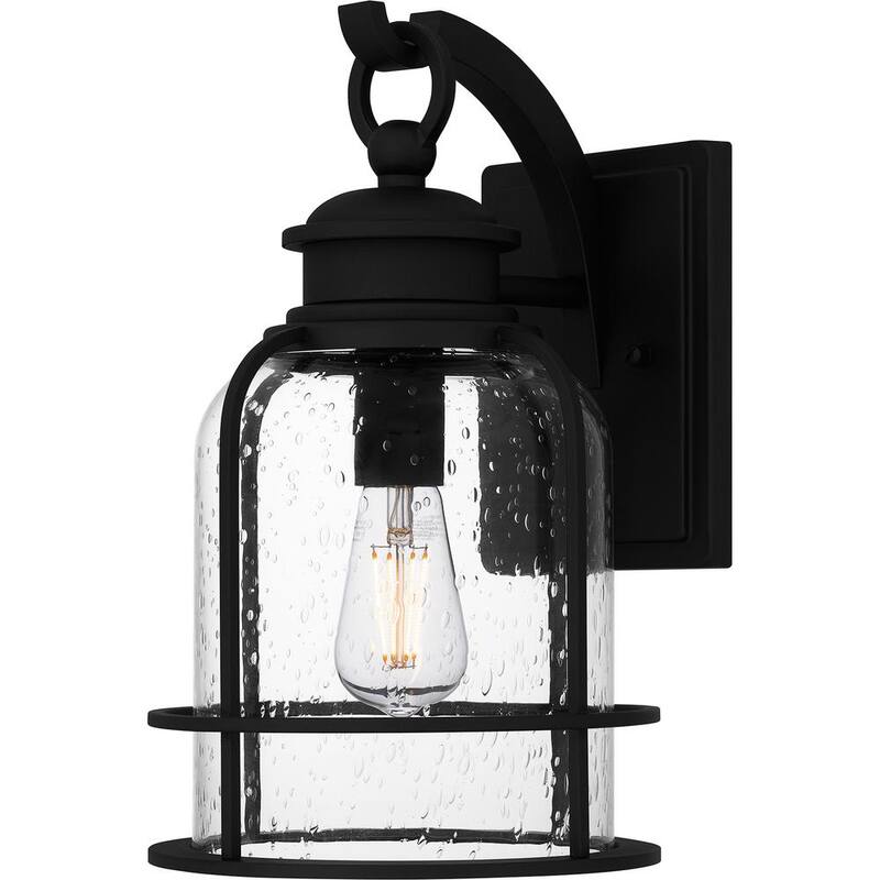 Luminaria de pared empotrada para exteriores Quoizel Bowles de 14.5 pulgadas en color negro tierra - BWE8408EK