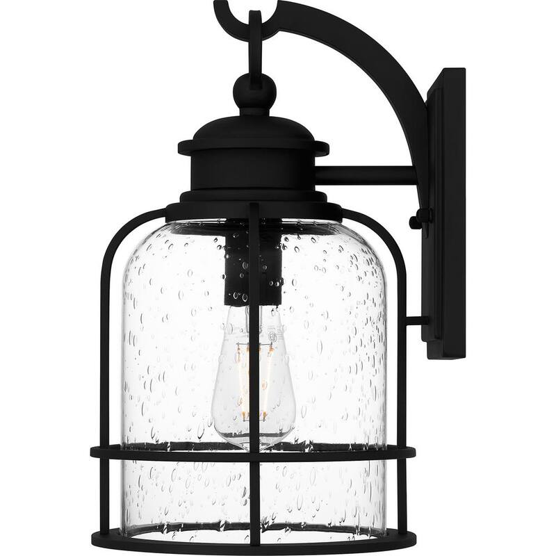 Luminaria de pared empotrada para exteriores Quoizel Bowles de 14.5 pulgadas en color negro tierra - BWE8408EK
