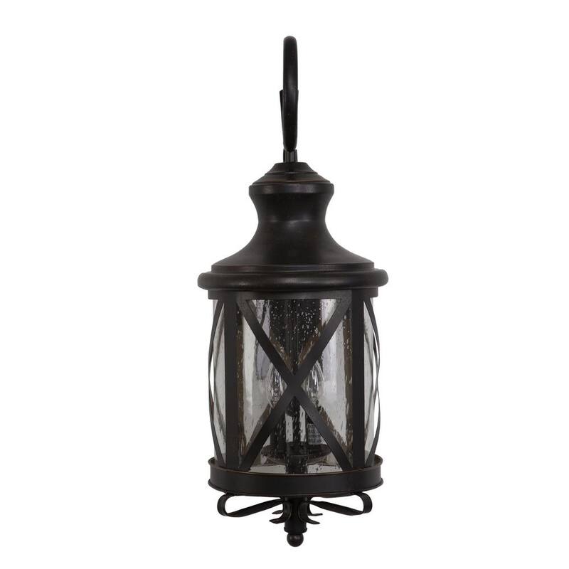 Yosemite Home Decor Colección Lorenza de 4 luces exterior de bronce frotado con aceite con candelabro de pared con montaje de linterna - 5364ORB-L
