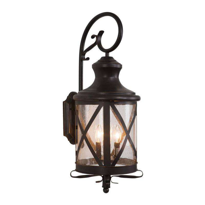 Yosemite Home Decor Colección Lorenza de 4 luces exterior de bronce frotado con aceite con candelabro de pared con montaje de linterna - 5364ORB-L