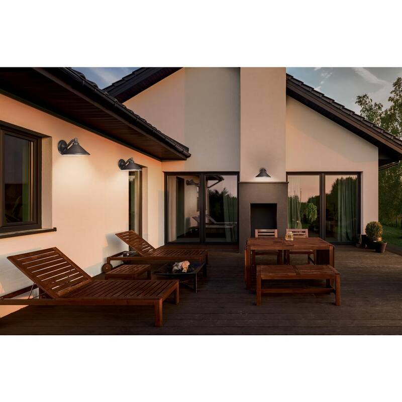 Los grandes espacios al aire libre de Minka Lavery Kirkham 1-Light Aspen Bronze Linterna de pared integrada para exteriores - 8101-A138-L