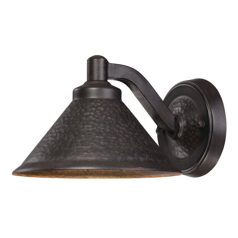 Los grandes espacios al aire libre de Minka Lavery Kirkham 1-Light Aspen Bronze Linterna de pared integrada para exteriores - 8101-A138-L