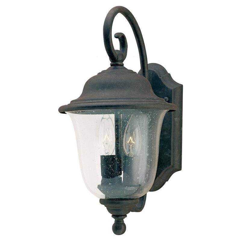 Iluminación de Generación Lámpara de Pared Farol Escarlata 2 Luces en Bronce Oxidado para Exterior de 14.75 pulgadas - 8459-46