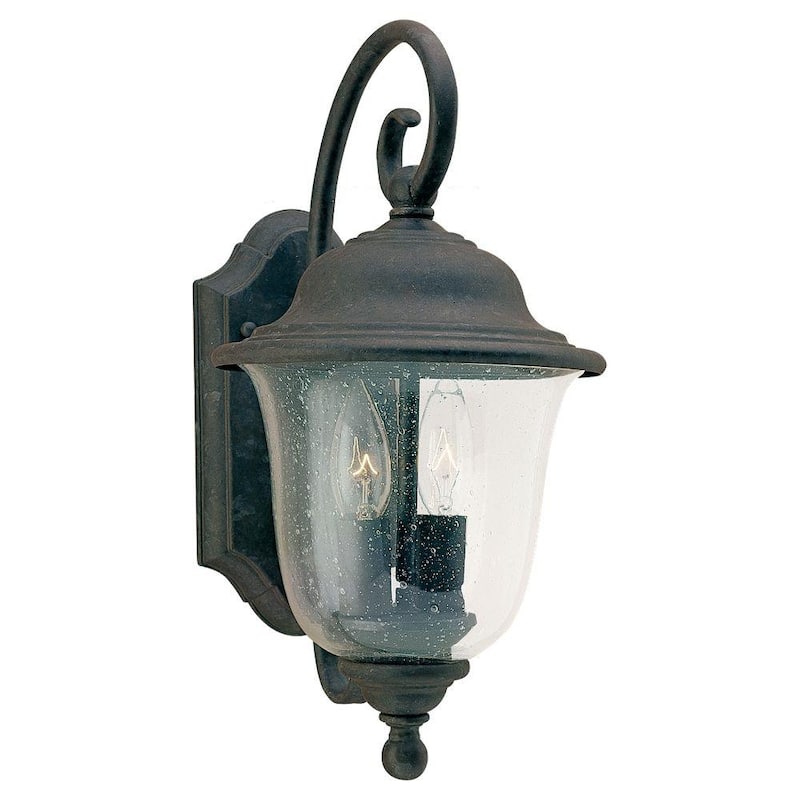 Iluminación de Generación Lámpara de Pared Farol Escarlata 2 Luces en Bronce Oxidado para Exterior de 14.75 pulgadas - 8459-46