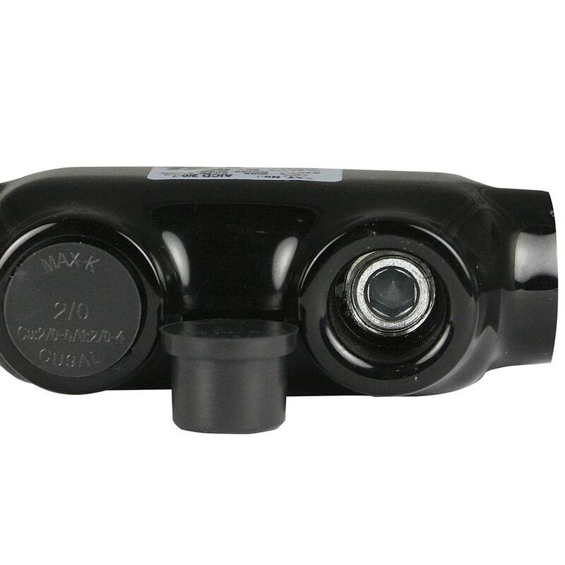 Conector de empalme en línea ASI 2/0-1 AWG, aislado, negro - AICD2/0-1