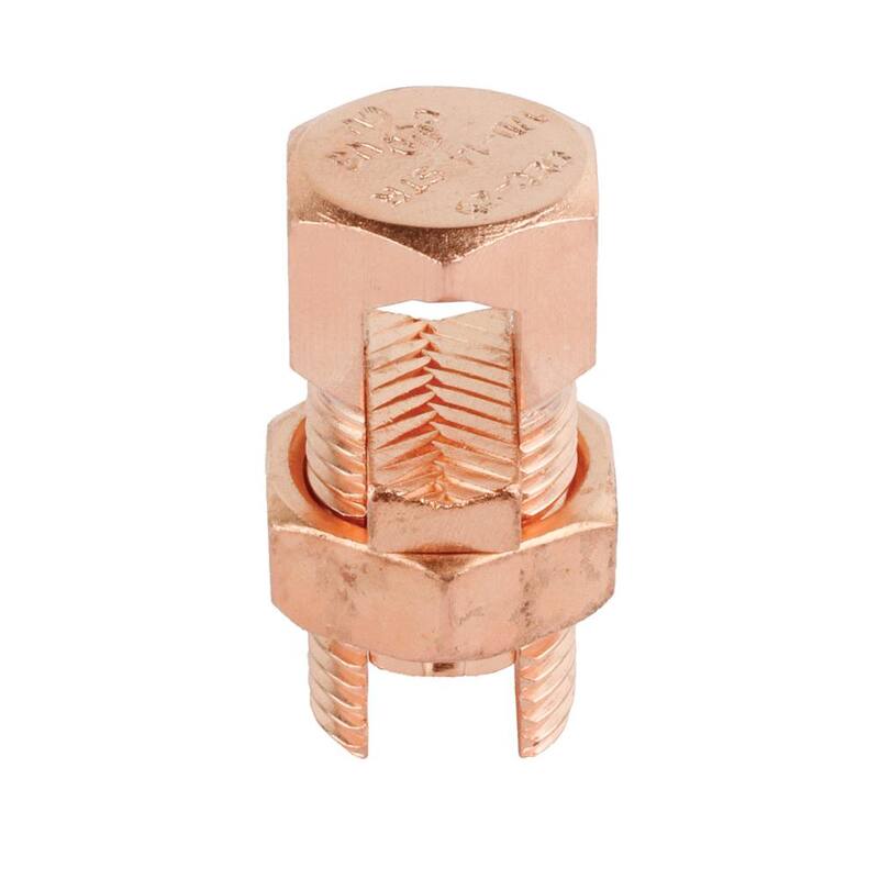 Terminal de empalme dividido de cobre para 4-1/0 AWG eléctrico comercial - GOEC-25