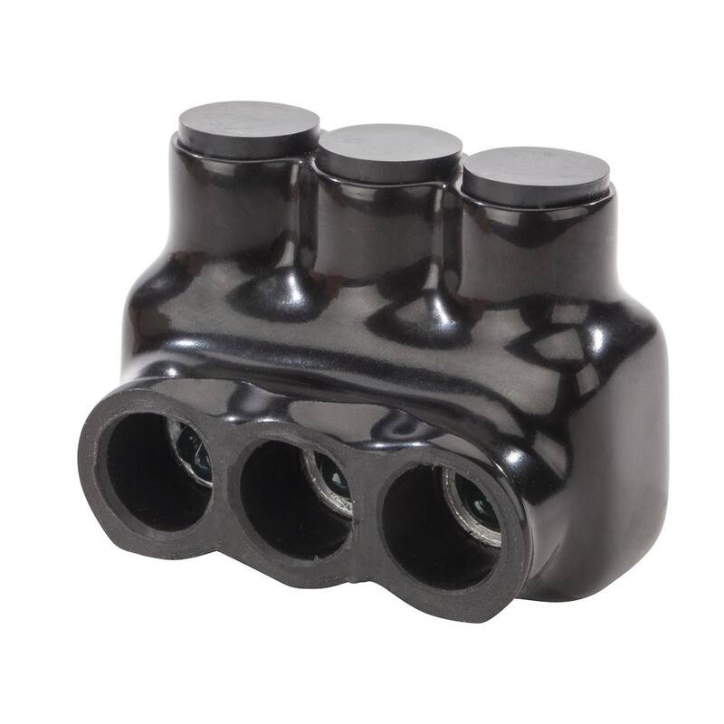 Conector de derivación aislado multipunto en bolsa Polaris 1/0-14 AWG, color negro - IPL1/0-3B