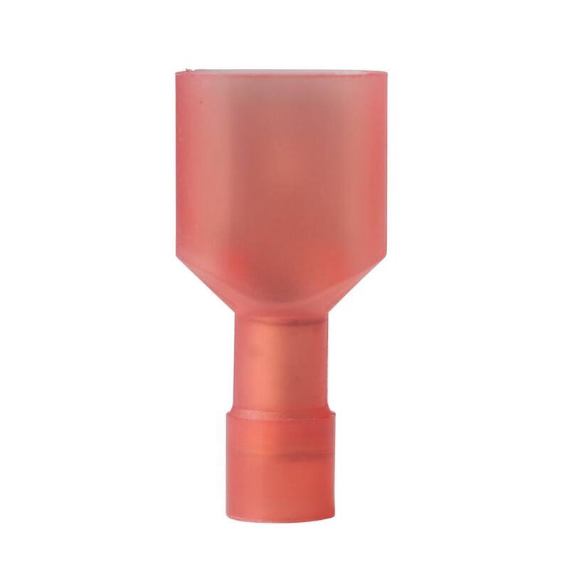 Gardner Bender 22 - 18 AWG 1/4 in. Desconexiones totalmente aisladas, Rojo (paquete de 15) - 15-151M