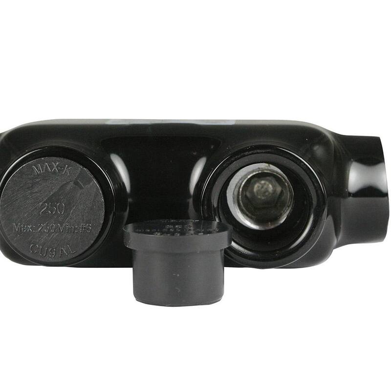 ASI 250 MCM - 6 AWG conector de derivación en línea multi-tap aislado, Negro - AICD250-1