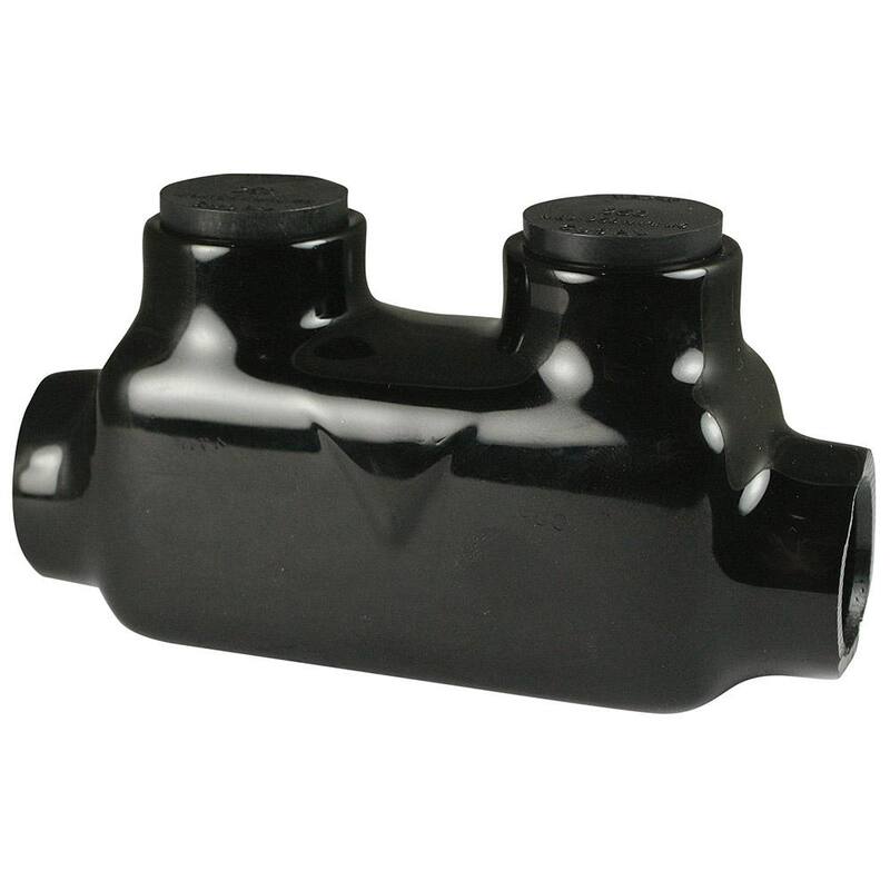 ASI 250 MCM - 6 AWG conector de derivación en línea multi-tap aislado, Negro - AICD250-1