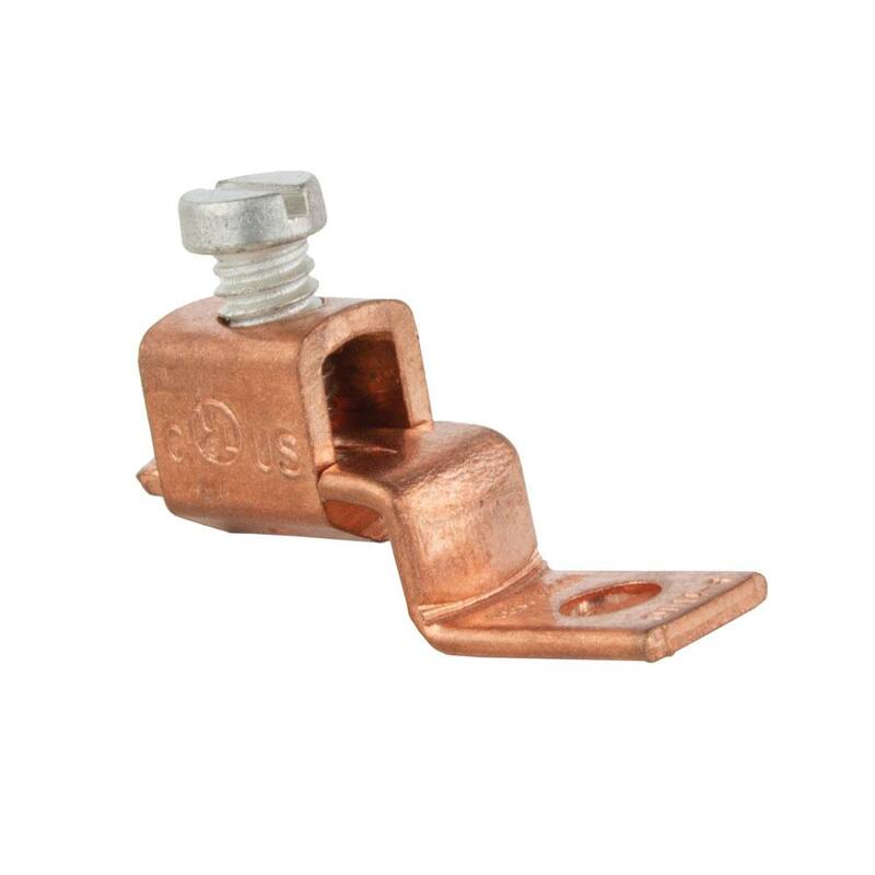 Terminal mecánico de conexión desplazado de cobre de calibre 14-6 AWG para uso comercial (paquete de 2) - G21001
